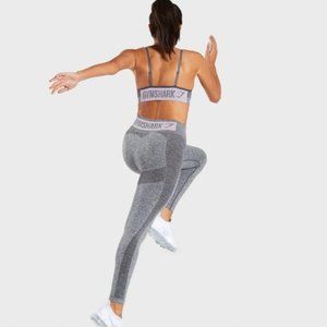 Gymshark Flex High Waisted Leggings - Grey/Pink - Size Small